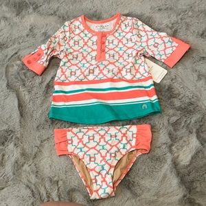 Rashgaurd bathing suit set